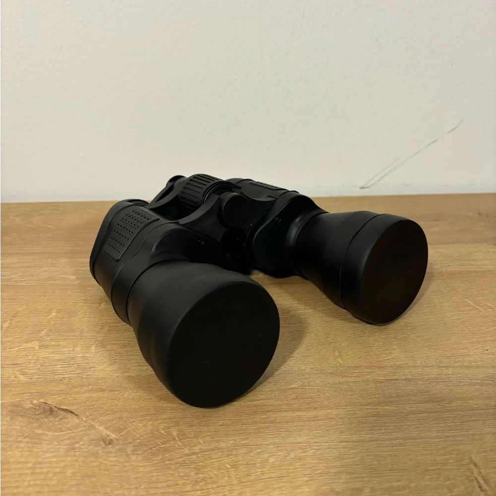 Children's Black Binoculars with Carrying Case & Lens Covers